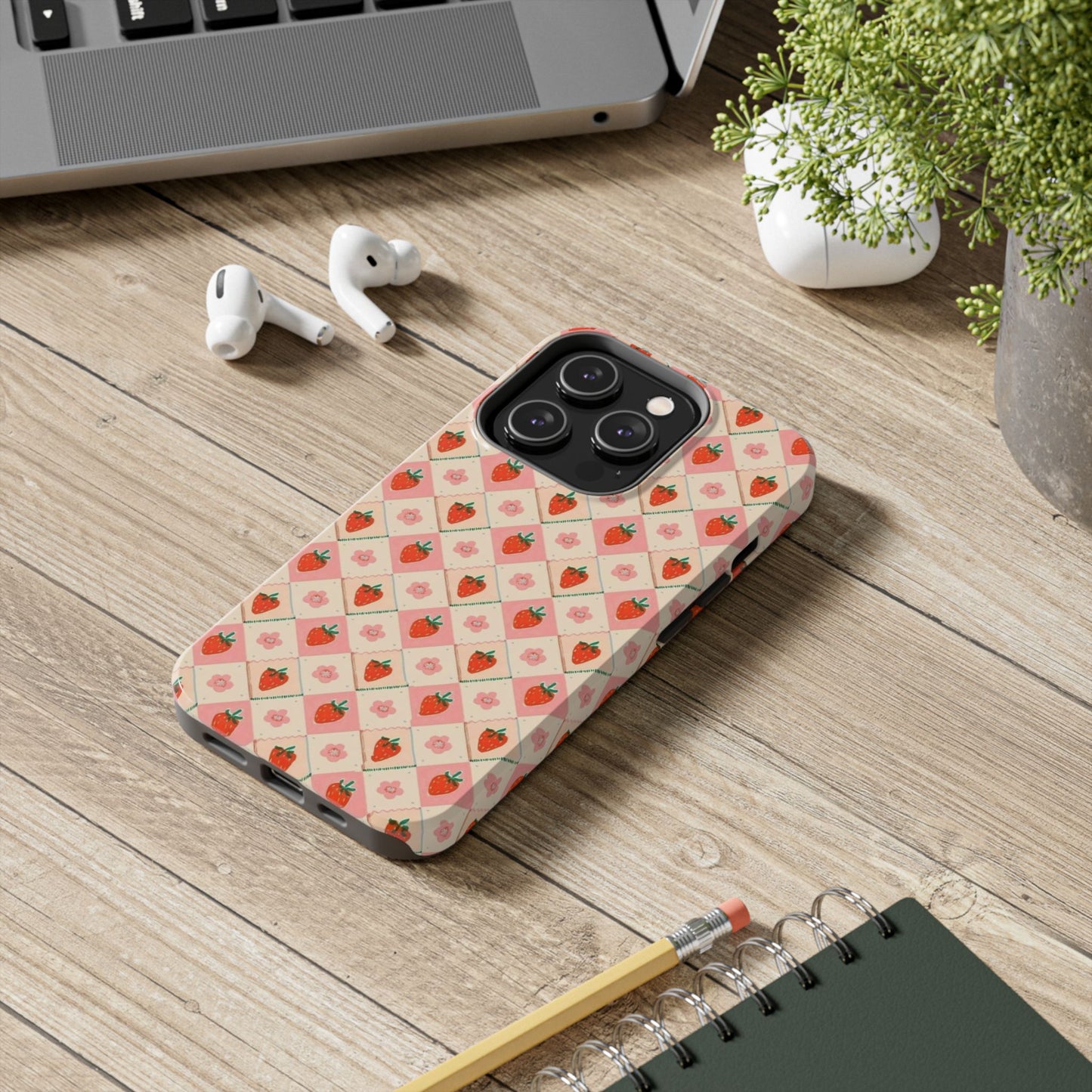 Cute Strawberry Pattern Case