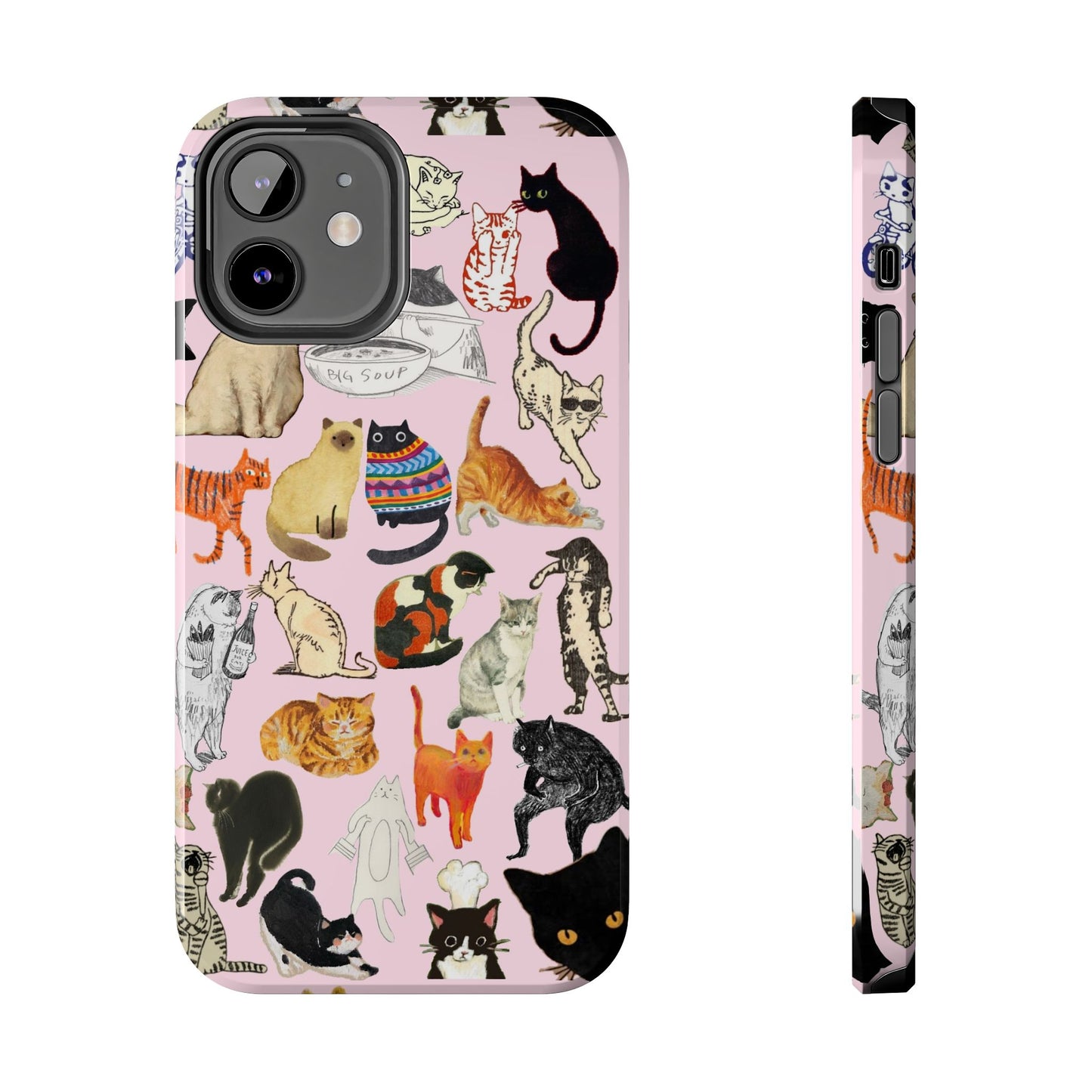 Cat Pattern Tough Phone Case