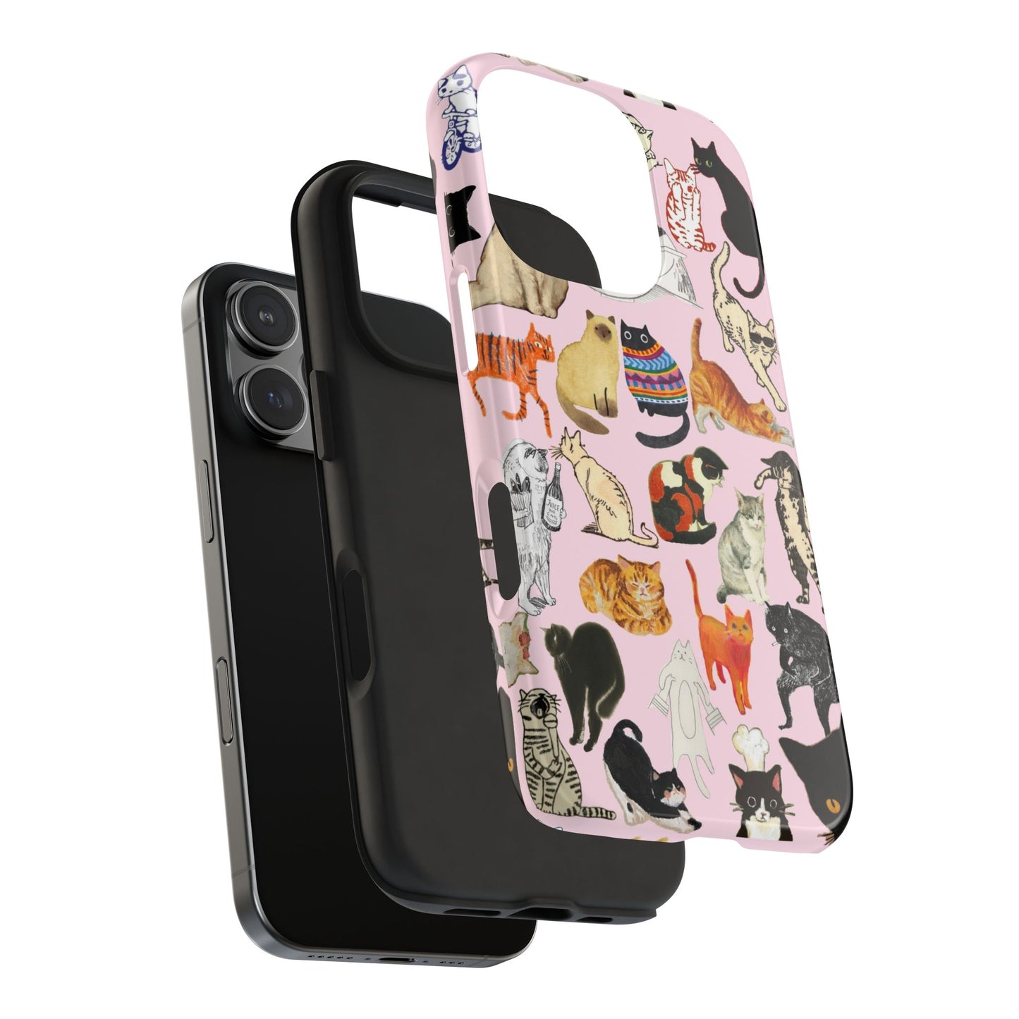 Cat Pattern Tough Phone Case