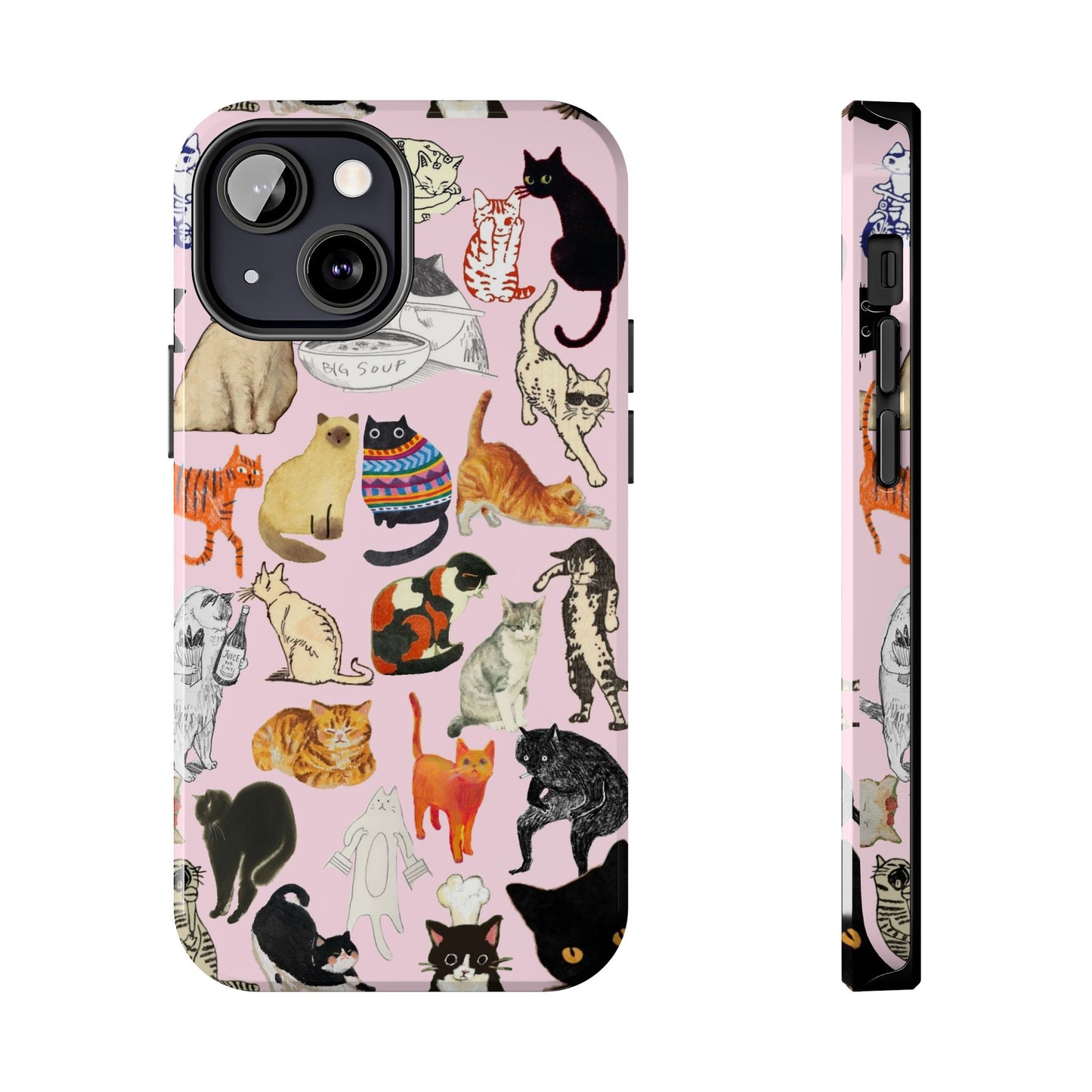 Cat Pattern Tough Phone Case
