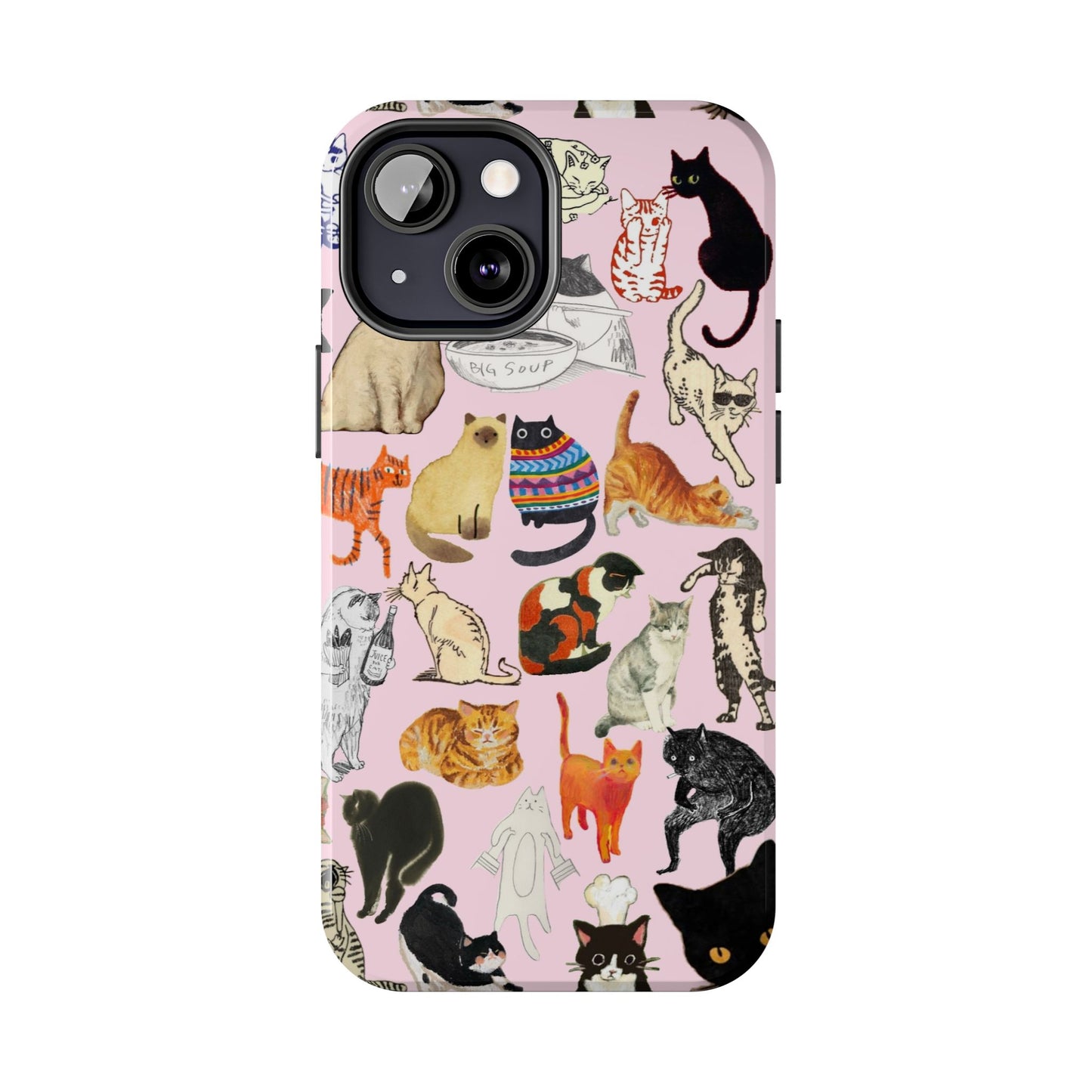 Cat Pattern Tough Phone Case