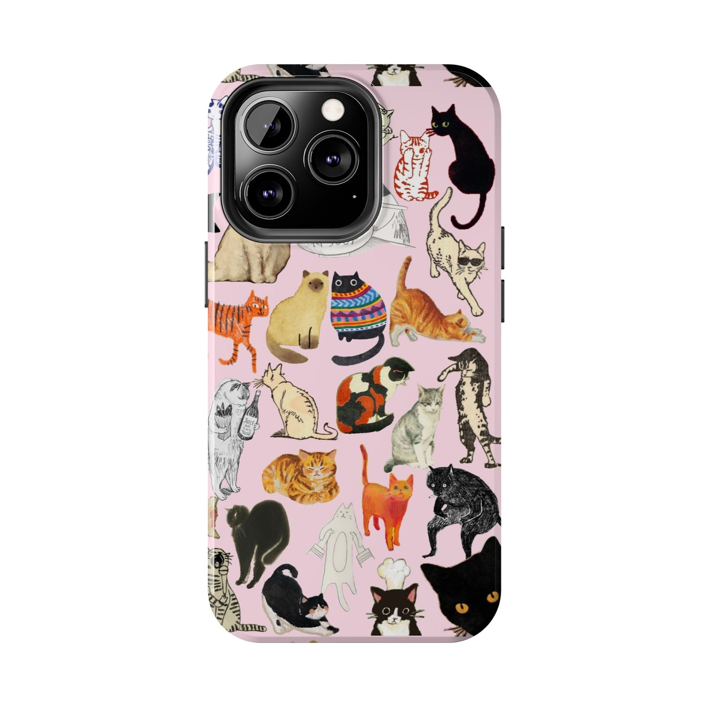 Cat Pattern Tough Phone Case