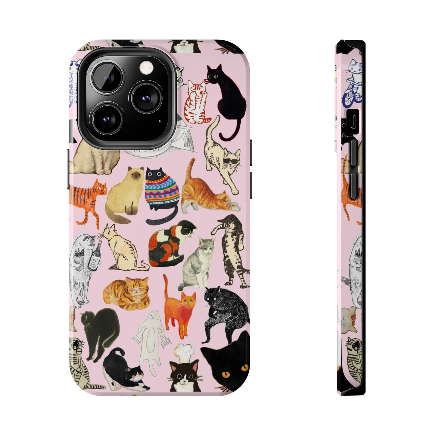 Cat Pattern Tough Phone Case