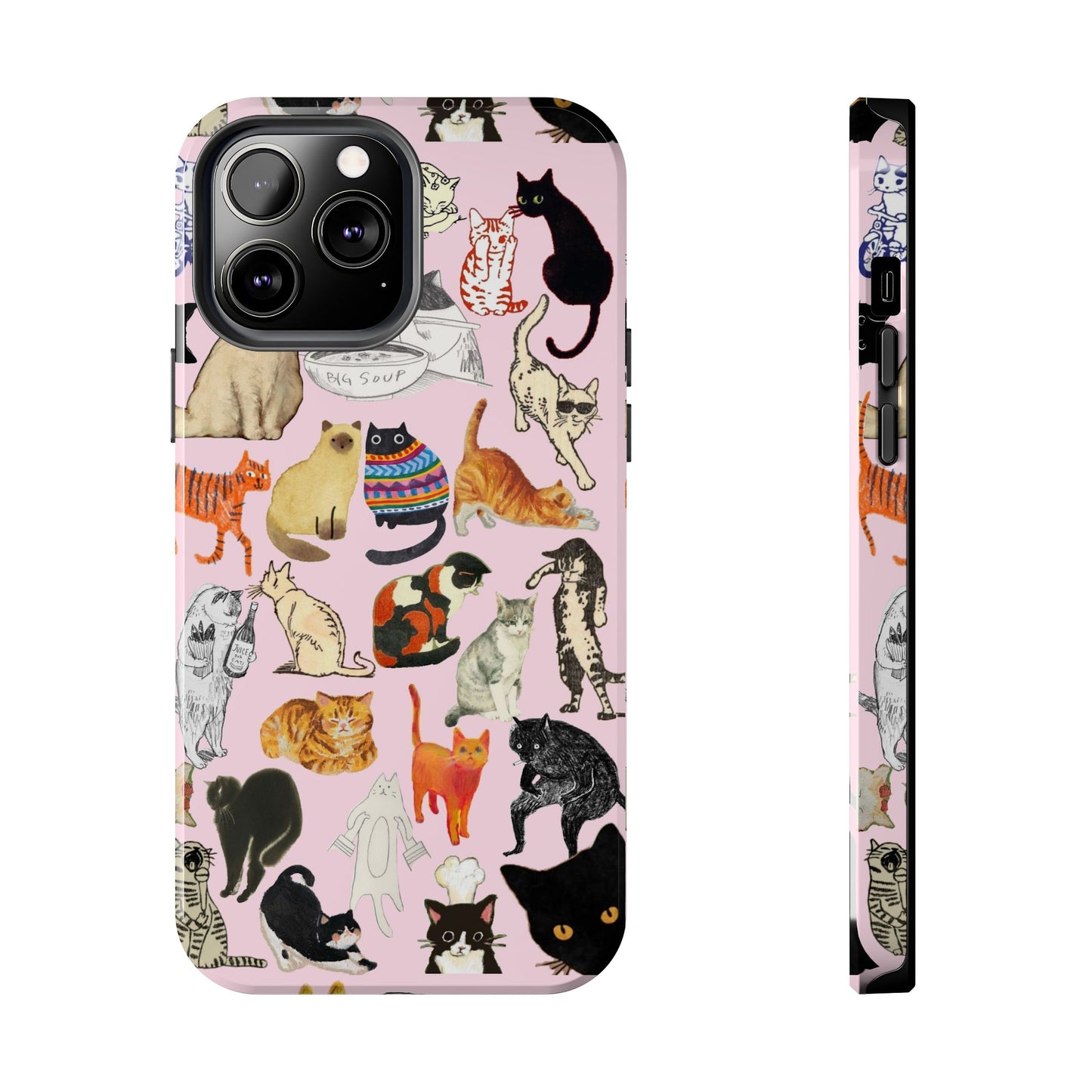 Cat Pattern Tough Phone Case