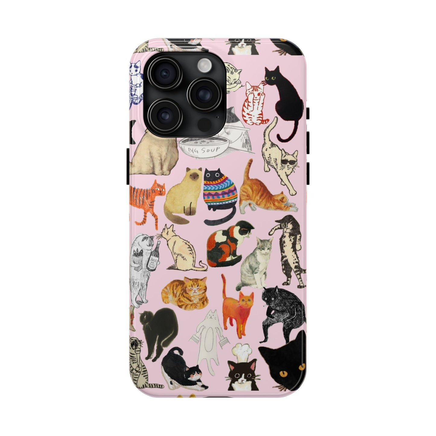 Cat Pattern Tough Phone Case