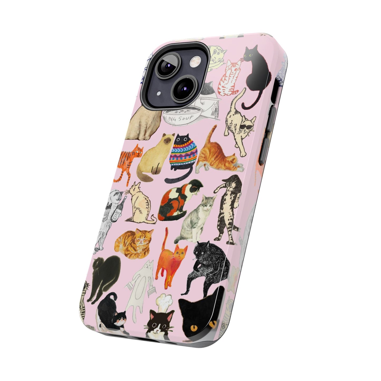 Cat Pattern Tough Phone Case
