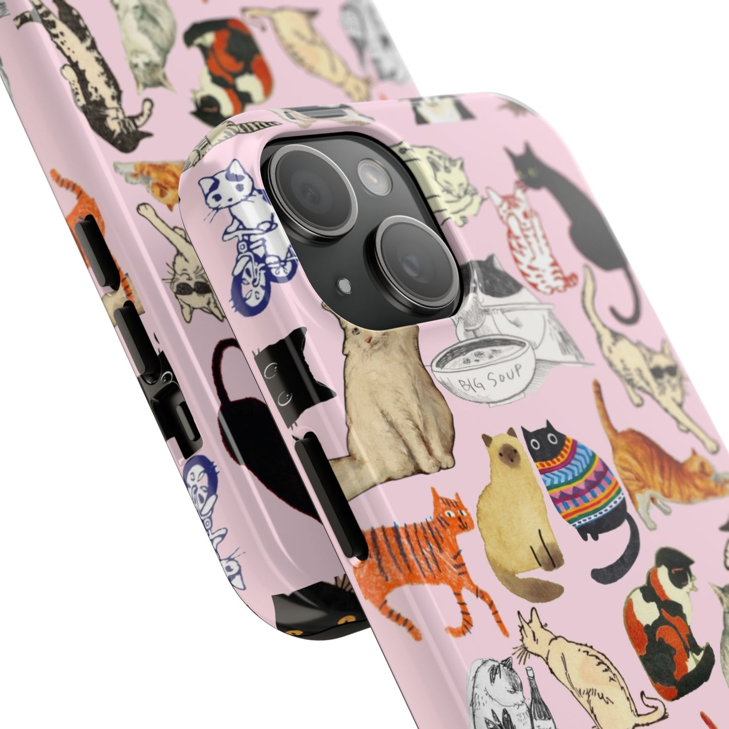 Cat Pattern Tough Phone Case