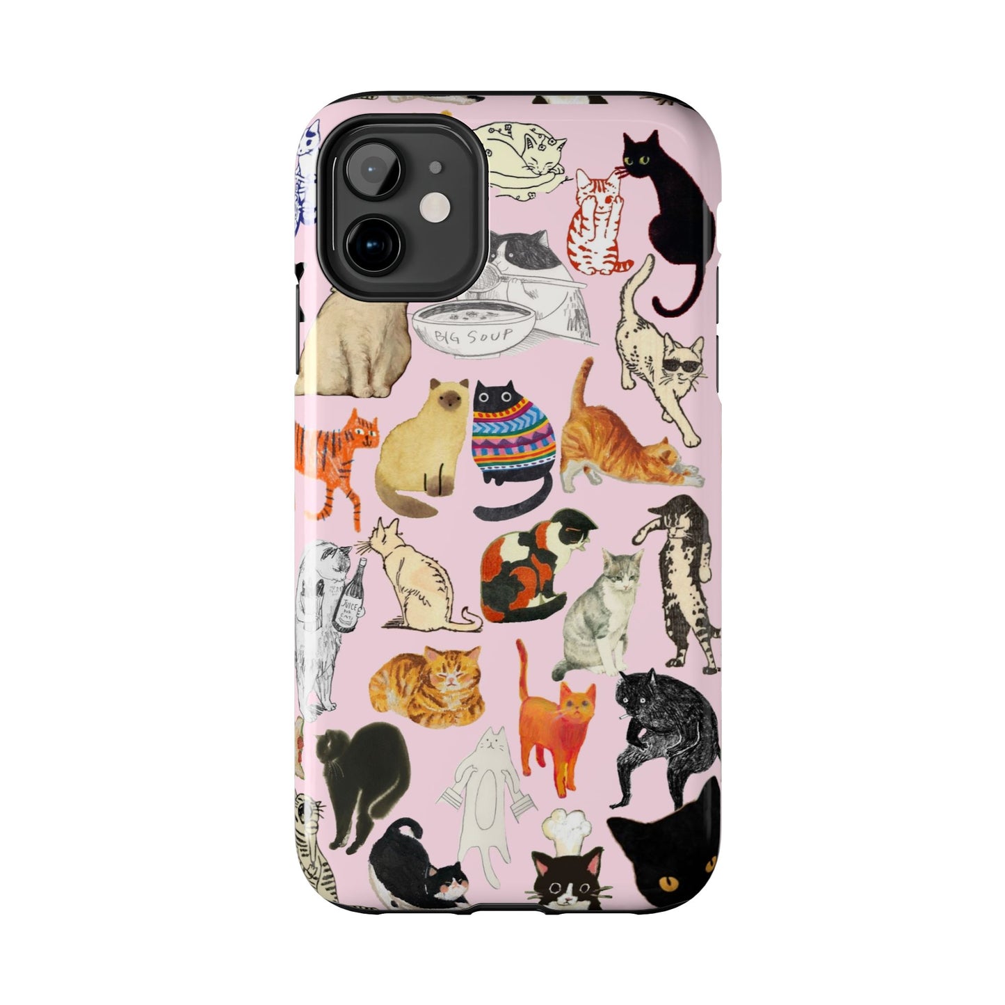 Cat Pattern Tough Phone Case