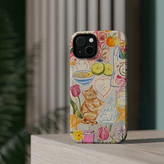 Whimsical Cat Magnetic Tough Case