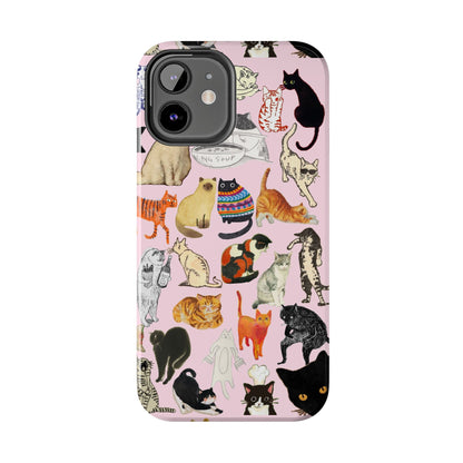 Cat Pattern Tough Phone Case