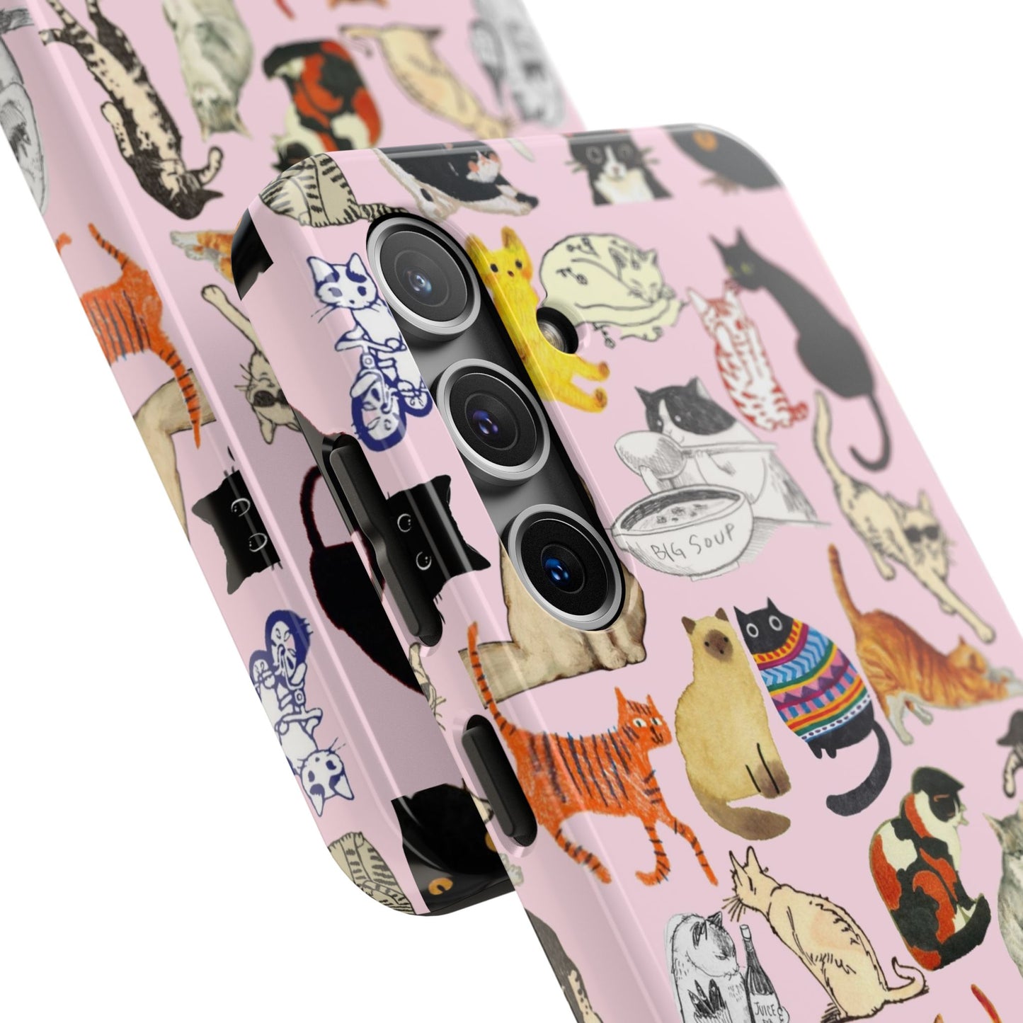 Cat Pattern Tough Phone Case