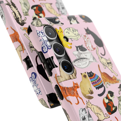 Cat Pattern Tough Phone Case