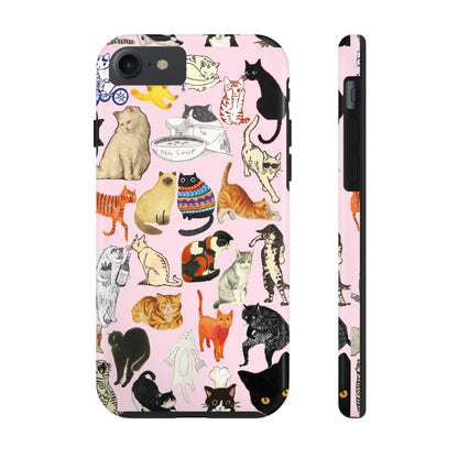 Cat Pattern Tough Phone Case