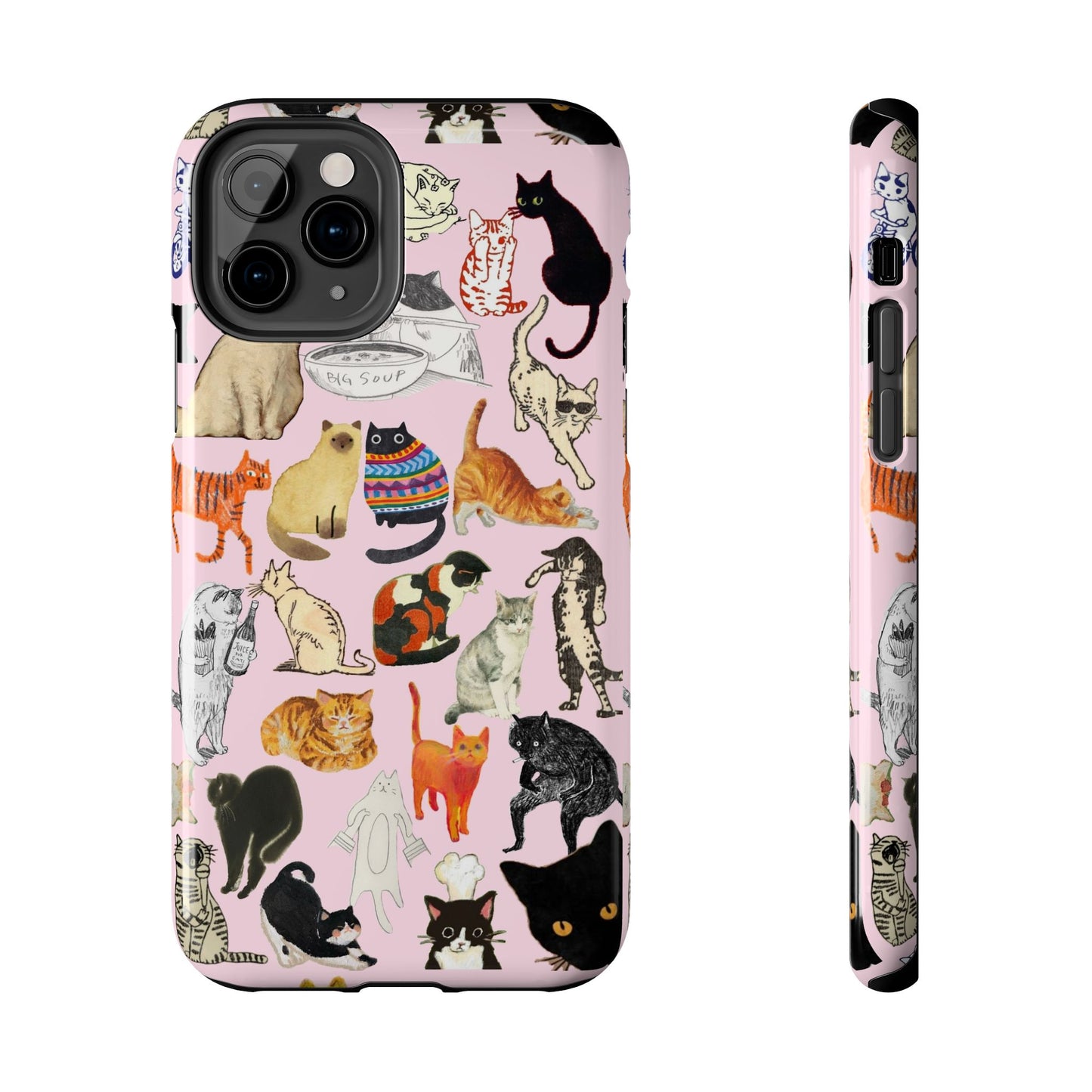 Cat Pattern Tough Phone Case