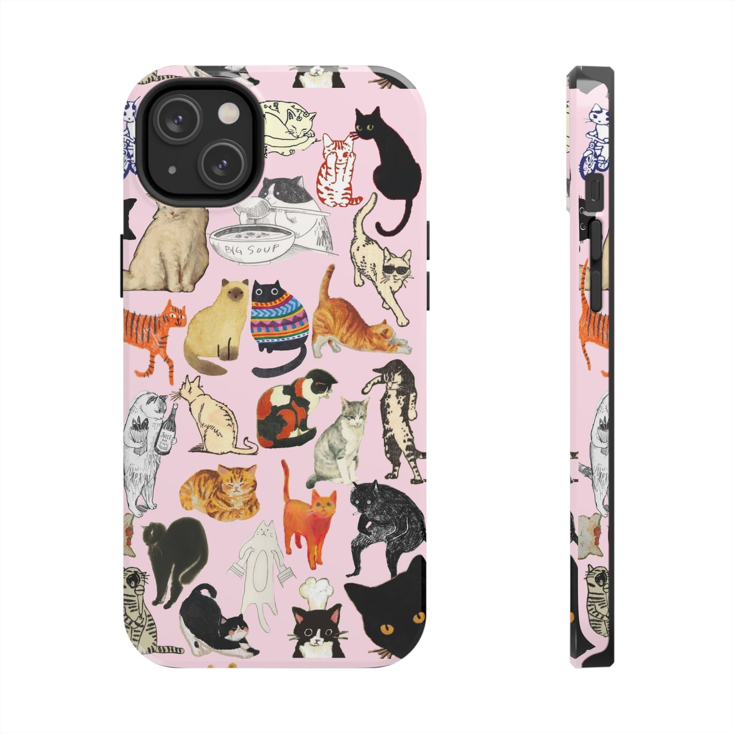 Cat Pattern Tough Phone Case