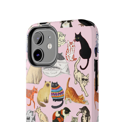 Cat Pattern Tough Phone Case