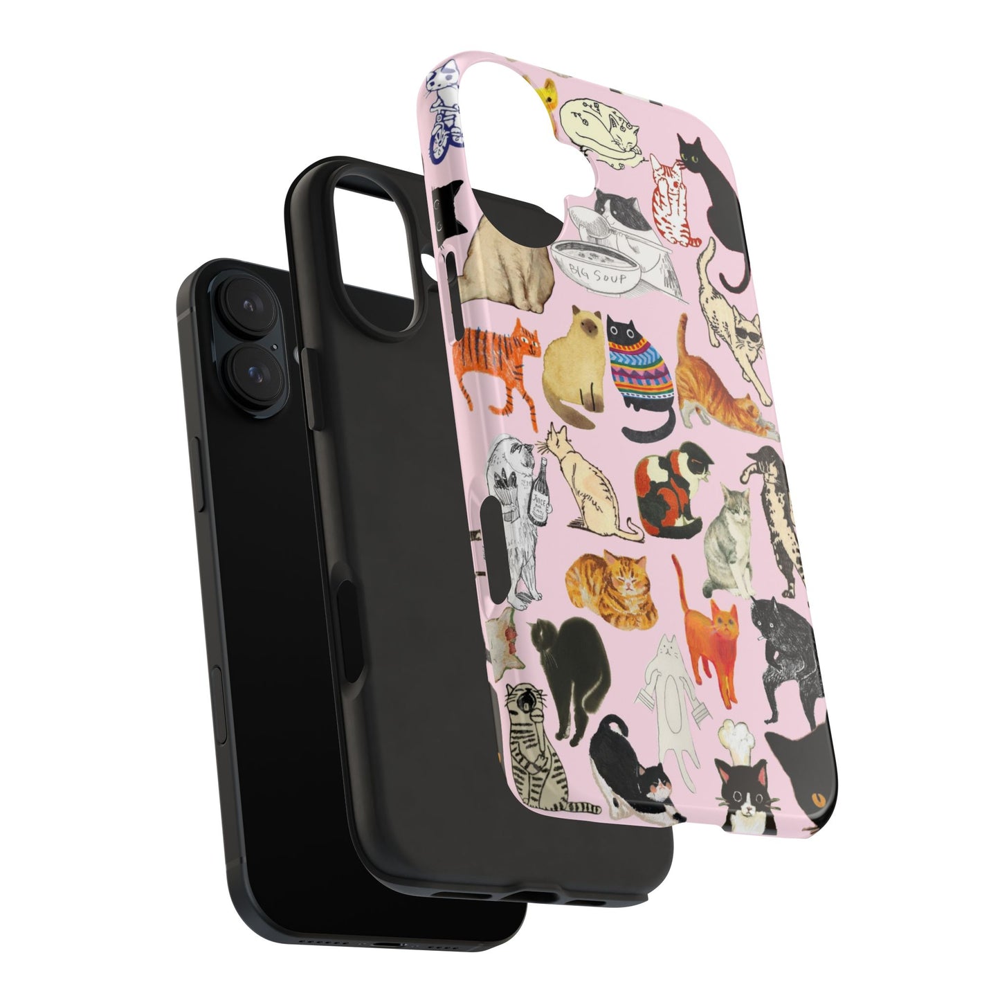 Cat Pattern Tough Phone Case