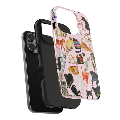 Cat Pattern Tough Phone Case