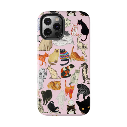 Cat Pattern Tough Phone Case